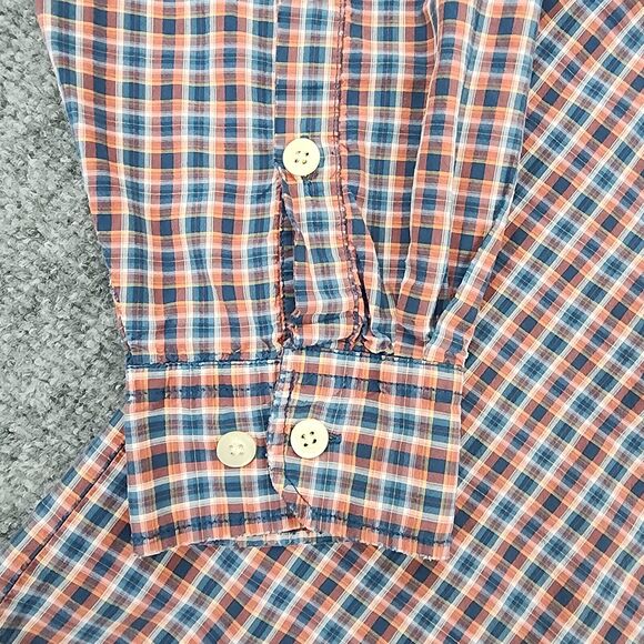 Woolrich Shirt Mens Large Plaid Roll Tab Sleeve Button Up Casual Outdoor Wear - Picture 9 of 16